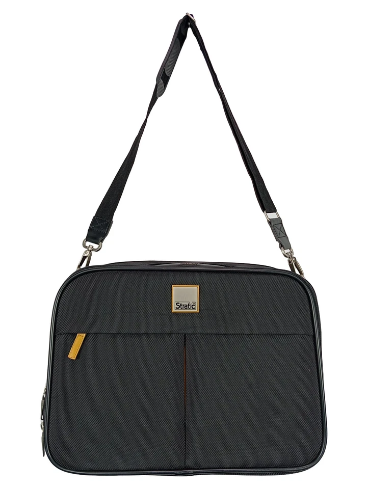 STRATIC Reisetasche Damen Schwarz Casual Schultertasche Handgepäck 40x28cm - Bild 1 von 4