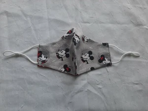 Mickey Mouse Gesichtsmaske für Erwachsene / Handarbeit / wiederverwendbar / waschbar - Bild 1 von 4