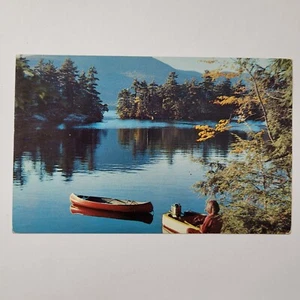 Vintage Postcard East Shore On Paradise Bay Lake George New York Boat Boating - Picture 1 of 6