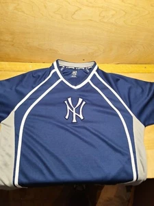 VINTAGE mlb yankees majestic cooperstown collection pullover jersey shirt size l - Picture 1 of 8