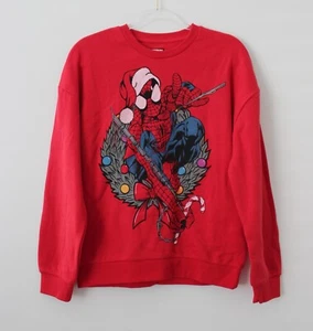 Marvel Holiday Spider-Man Boys Graphic Print Sweatshirt Red Size XL NWT - Picture 1 of 6