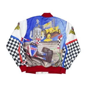 vtg rare 1991 Indianapolis 500 all over print fanimation jacket mens large - Picture 1 of 7