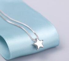 Simple Star Silver SP Pendant Chain Necklace