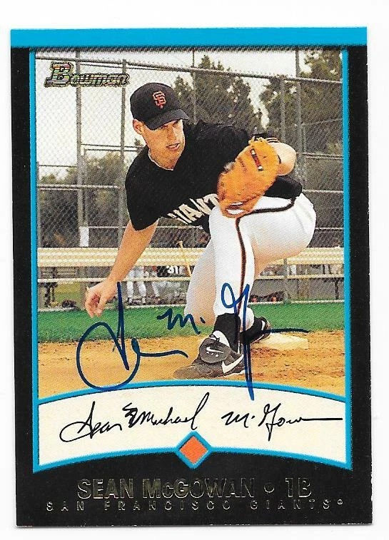 SEAN MCGOWAN 2001 BOWMAN AUTOGRAPHED SIGNED # 324 SAN FRANCISCO GIANTS - Image 1 of 1