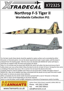 X72325 Xtradecal 1:72 Northrop F-5 Tiger II Colección Mundial Pt1 - Imagen 1 de 7