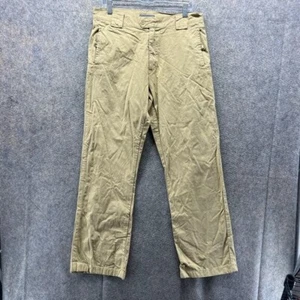 John Varvatos Pants Men 50 Adult Khaki Chino Tan Beige Flat Front Cotton USA - Picture 1 of 11