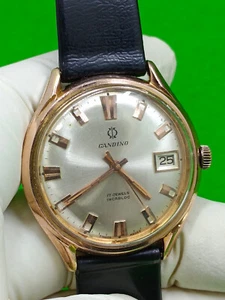 vintage CANDINO INCABLOC watch 17 Jewels Date Indicator Gold Plated G 10 Manual - Picture 1 of 11