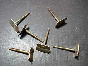 6 pcs 1950's Buick Cadillac Chevy windshield & garnish moulding clips bolts NORS - Picture 1 of 7