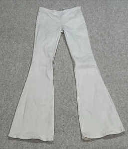 Free People Flare Pants Womens 26 R White Pull On Stretchy Boho - Picture 1 of 5