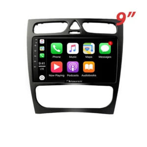 9" Wireless CarPlay Android Auto Nakamichi BT For Mercedes C 2001-2004 W203 - Picture 1 of 3