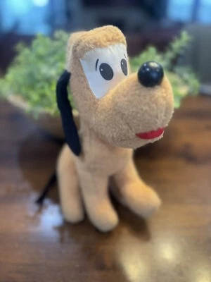 VINTAGE WALT DISNEY KNICKERBOCKER PLUTO PLUSH STUFFED 11”x7.5” 50’s-60’s - Image 1 of 4
