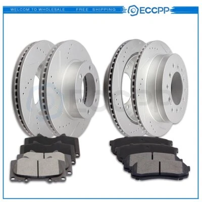 Ceramic Brake Pads And Rotors Front Rear For Toyota Sequoia SR5 Limited Foto 1 de 4