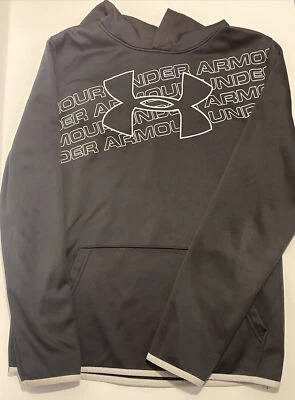 Under Armor Sudadera con Capucha Juvenil XL Negra Con Blanco Pullover Sudadera con Capucha Suelta Foto 1 de 4