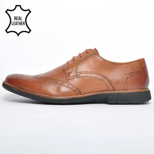 Catesby England Elmfield Mens Smart Formal Leather Dress Brogue Shoes - Picture 1 of 5