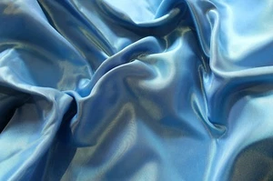 BRIGHT BLUE LIGHTWEIGHT FURNISHING SATIN FABRIC 160cm x 300cm - Picture 1 of 3