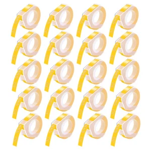 20PK 520108 For DYMO Xpress Maker Label Tapes White on Yellow 3/8" 3D Embossing - Picture 1 of 7