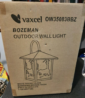 Vaxcel Lighting OW35083 Bozeman Light Outdoor Wall Bronze SET OF TWO!! - Image 1 of 4