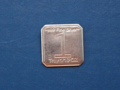 1/10oz Silver Square Silver Barter Bar fractional collector piece - Image 1 of 4