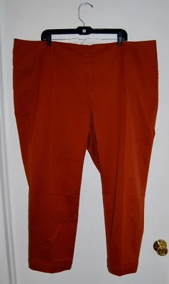 Pantalones Chinos Land's End Wm's Plus Naranja Óxido Ajuste 2 Frente Plano 24W 28" Ins Nuevo sin Etiquetas Foto 1 de 4