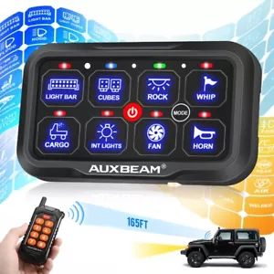 AUXBEAM 12-24V 60A On-Off Switch panel Remote Control 8 Gang Light Relay System - Bild 1 von 12