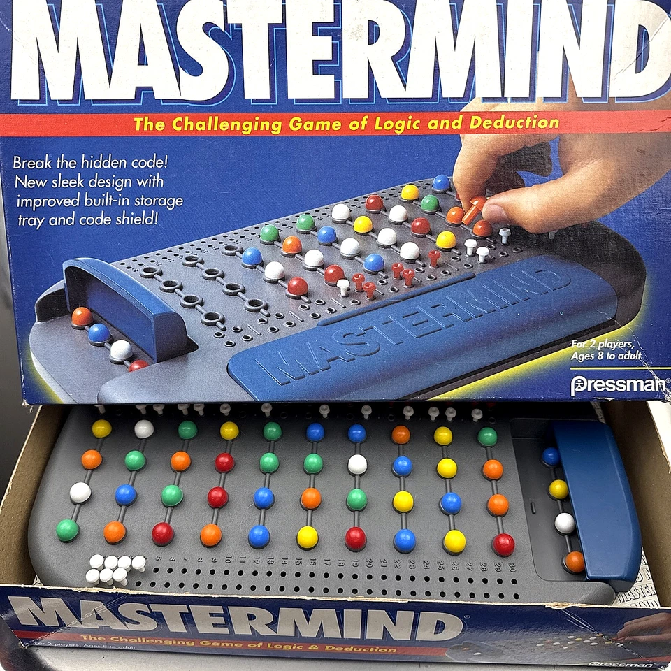 Mastermind Pressman 1996 Vintage Complete Strategy Logic Game Retro 90s Edition - Image 1 of 4