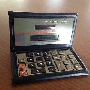 CALCULADORA HANIMEX DE COLECCIÓN GC FUNCIONA BIEN SFC100 Célula Solar Alimentada - Imagen 1 de 3