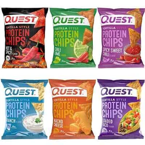 Quest Tortilla Protein Chips, 6 Flavor Variety Pack (1.1 Ounce Each Bag), Spicy - Picture 1 of 3