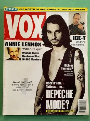 VOX mag Feb-1993 DEPECHE MODE Shamen Fleetwood Mac Leonard Cohen Terry Pratchett - Image 1 of 2