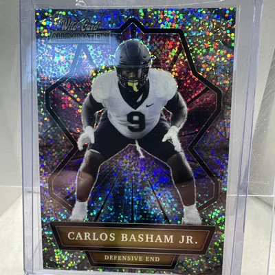 2021  Wild Card Alumination #ABC-44 Carlos Basham Jr.  Silver Holo-Lux 125/199 - Image 1 of 4