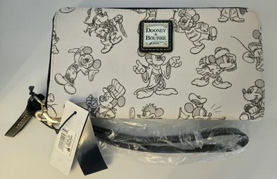 Disney Dooney & Bourke Mickey Through the Years 90th Wallet pulsera nueva con etiquetas Foto 1 de 4