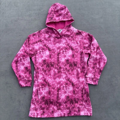 BCG Niñas Rosa Magenta Patrón Tie Dye Polar Sudadera con Capucha Talla Grande 12-14 Foto 1 de 4