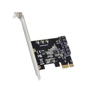 IO Crest 2 Port SATA III PCIe 3.0 Card JMicron JMB582 6Gbps Hot Swap Support - Picture 1 of 5