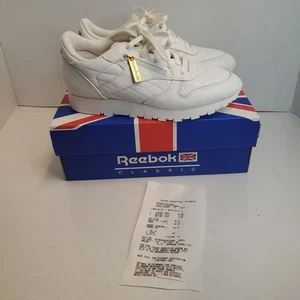 VTG REEBOK CLASSIC Junior White Leather Zip SZ 4 BRAND NEW w/ Box & 1999 Reciept - Picture 1 of 19