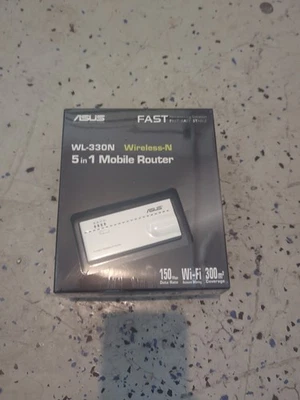 ASUS WL-330N Wireless-N 5 in 1 Mobile Router 150Mbps Tested Working - Image 1 of 4