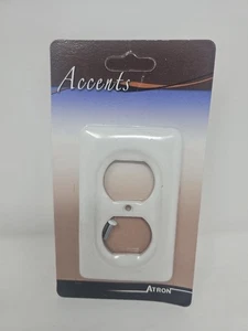 Cubierta de interruptor de luz de porcelana de cerámica blanca Atron Accents 3002D - Imagen 1 de 5