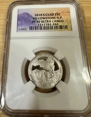 2010 S Clad .25c Yellowstone NP PF70 Ultra Cameo - Image 1 of 2