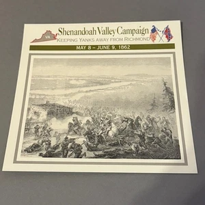 Vintage Civil War Card 1995 Atlas Military Battles Campaigns Shenandoah Valley - Picture 1 of 6