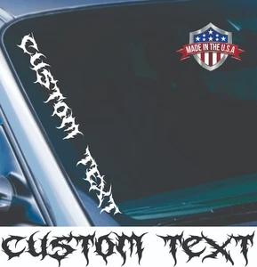 Custom Text Decal fits Hummer Windshield Banner Decal A-Pillar - Picture 1 of 2