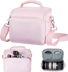 K&F Concept Camera Sling Bag Small Crossbody Photography Case DSLR/SLR (Pink ) - Picture 1 of 8
