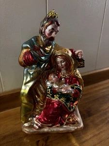 Robert Stanley Weihnachten 2014 Krippe mundgeblasenes Glas Ornament - Bild 1 von 3