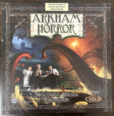 Fantasy Flight - Arkham Horror: Miskatonic Horror Expansion - ¡COMPLETO SIN PERFORAR! Foto 1 de 4