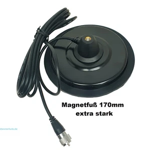 CB FUNK MAGNETFUß extra stark 170mm 3/8 Zoll Anschluß TOP Qualität - Bild 1 von 1