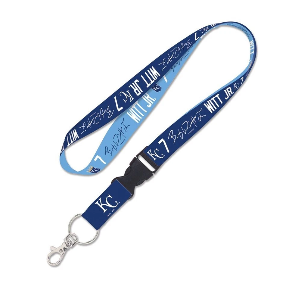 BOBBY WITT JR #7 KANSAS CITY ROYALS LANYARD DETACHABLE BUCKLE NEW WINCRAFT 👀 - Image 1 of 1
