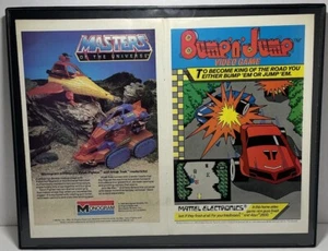 Vintage Ad Wall Art Framed 11”x 14” MOTU & Bump n' Jump Video Game - Picture 1 of 5