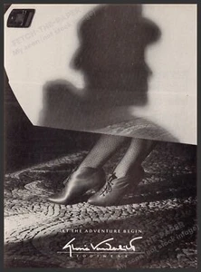 Gloria Vanderbilt 1980s Magazine Print Advertisement 1984 Footwear Legs Fish Net - Picture 1 of 1