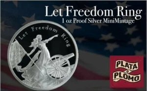 SILVER SHIELD 1 OZ PROOF | 2020 | LET FREEDOM RING - INDEPENDENCE DAY - Picture 1 of 10