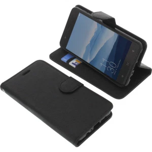 Tasche für Elephone P8 Mini Book-Style Schutz Hülle Handytasche Buch Schwarz - Bild 1 von 5