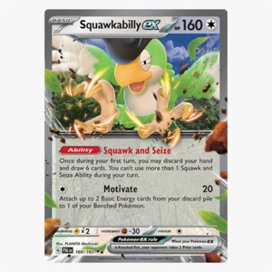Squawkabilly ex 169/193 Paldea Evolved Pokemon TCG Double Rare - Picture 1 of 2