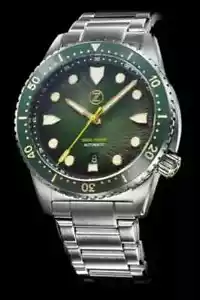 Brand New Zelos GREAT WHITE V2 300M ANTIQUE GREEN 43mm Watch - Picture 1 of 12