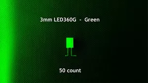 12 volt 3mm LEDs with resistor GM dash bulb upgrades 2003 04 05 06 Green 50 qty - Picture 1 of 10
